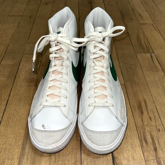 Vintage Nike Blazer Mid 77 Sneaker Mens Size 10.5 White Pine Green Logo Sporty - Picture 5 of 12